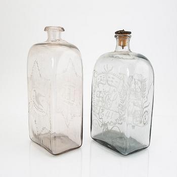 Karaffer 4 st 18/1900-tal.