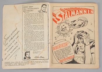 SERIETIDNINGAR, 2 st, Stålmannen, nr 1 resp 2, 1949.