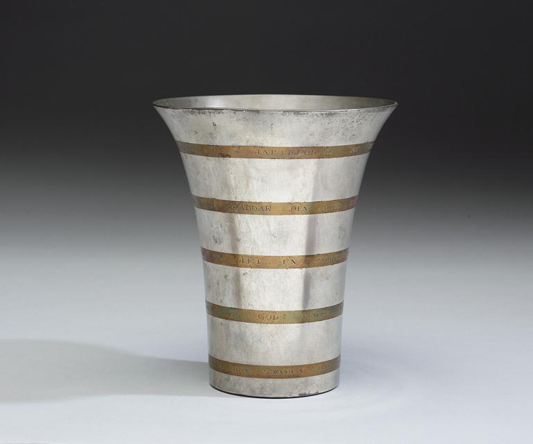 Estrid Ericson, An Estrid Ericson pewter vase by Svenskt Tenn 1948.