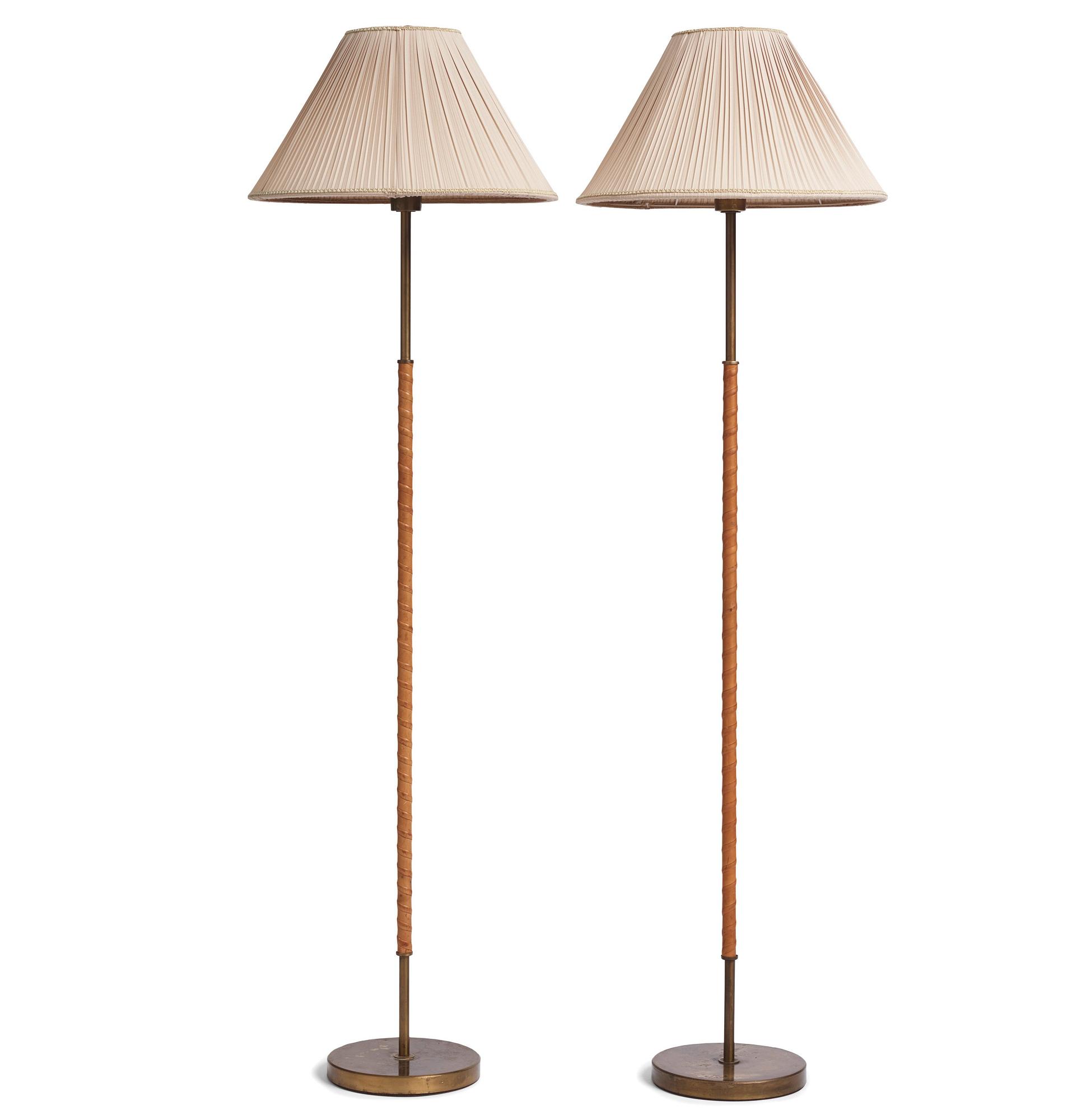 Harald Notini, possibly, a pair of floor lamps model "15750", Arvid Böhlmarks Lampfabrik, Stockholm 1950s-60s.