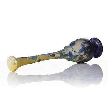 Emile Gallé, an Art Nouveau cameo glass vase, Nancy, France.