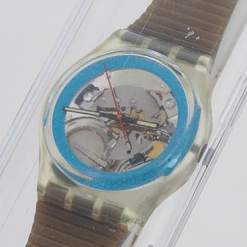 Swatch, Disque Bleu, wristwatch, 34 mm.