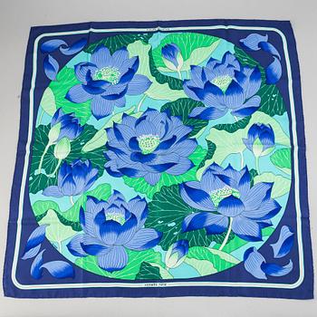 Hermès, Scarf, 'Fleurs De Lotus'.