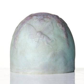 Agnes de Frumerie, a pâte de verre lamp shade/sculpture, Sweden, 1920s.