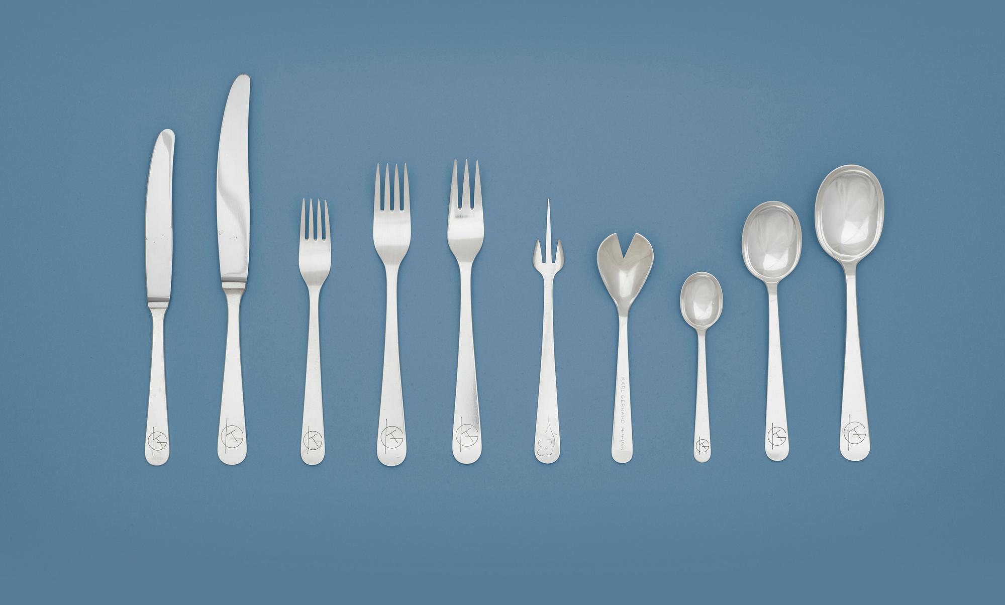 A Wiwen Nilsson 78 pcs set of flatware, Lund 1939-61.