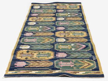 Märta Måås-Fjetterström, a flat weave textile, 'Medaljongerna', c. 118 x 41 cm, signed AB MMF.