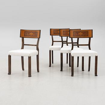 Four Swedish Grace chairs, Sweden, 1920's.