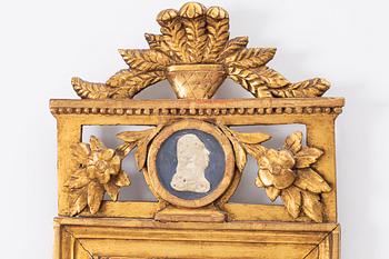A Gustavian mirror, Sweden, around 1800.