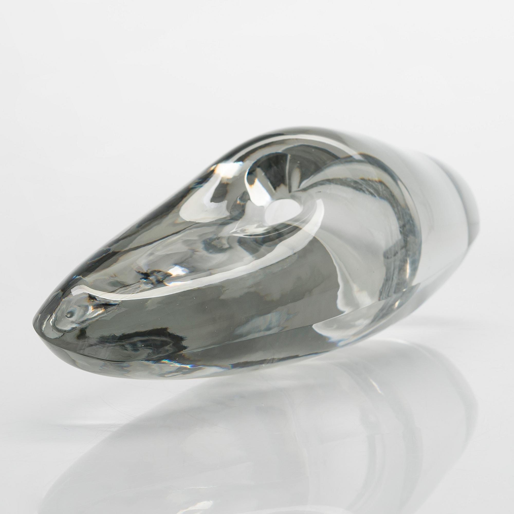Timo Sarpaneva, an 'Orchid' glass sculpture, signed Timo Sarpaneva Iittala -56.