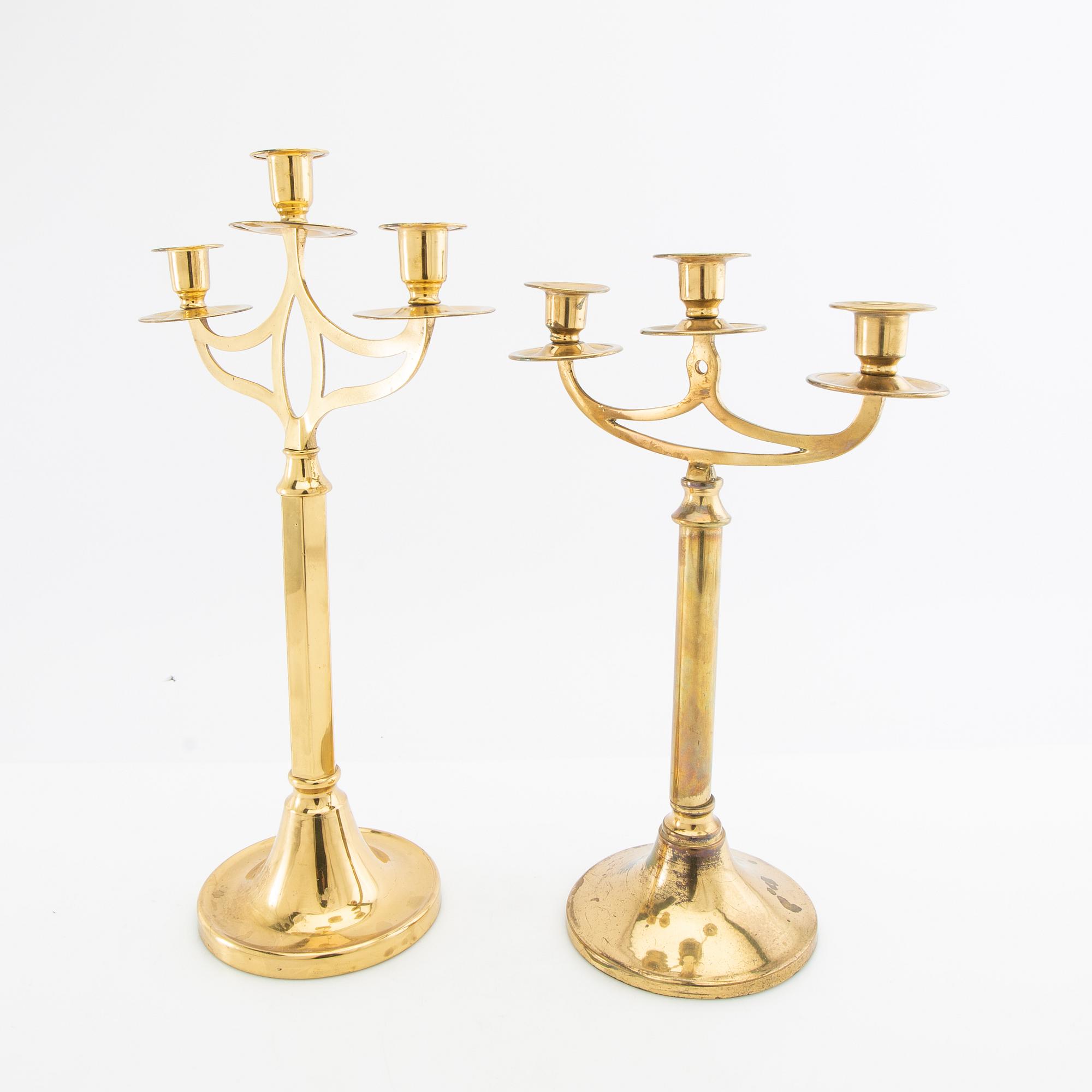 Kandelabrar 2 st 1900-talets första hälft.