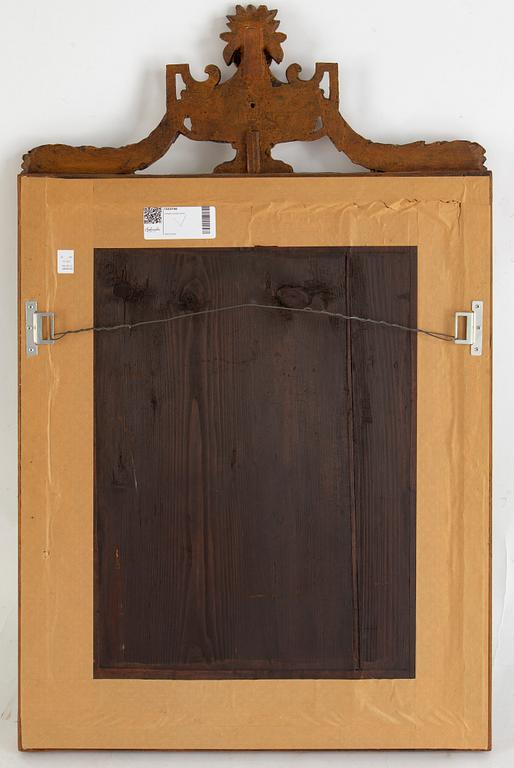 A Gustavian mirror, late 18th century.