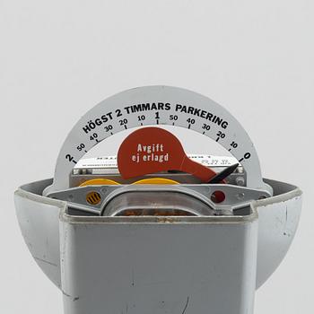 Parkeringsmätare, ett par, "Duncan Meter", Duncan Industries U.S.A, 1900-talets andra hälft.