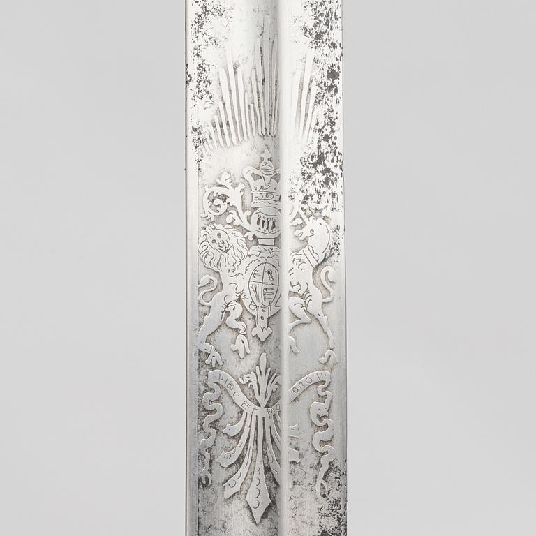 A Britiish Navy officer's sword 1827 pattern with scabbard.