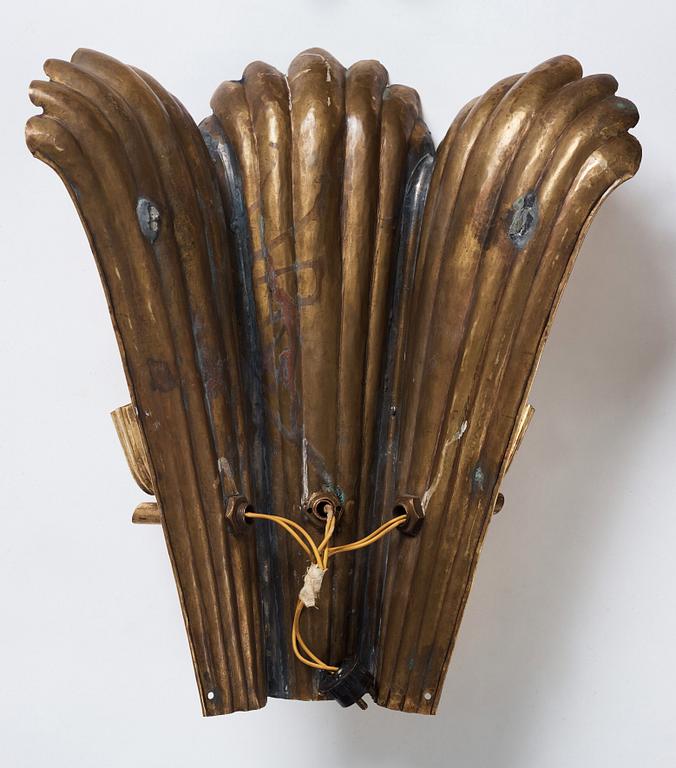 A.W. Borgh, four Swedish Grace wall sconses, probably 1920-1930's.