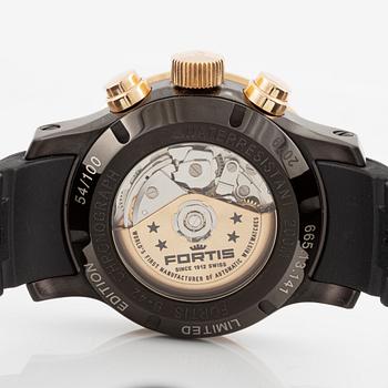 Fortis, B-42 Stratoliner, "Limited 100th Anniversary Edition", chronograph, wristwatch, 43.5 mm.