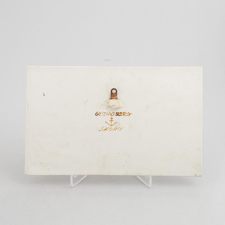 Börje Skohg, väggplaketter, tre stycken, stengods, Gustavsberg/Gustavsberg studio, 1970-tal.