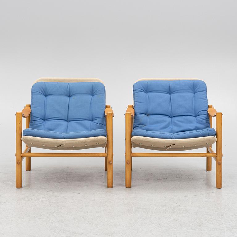 Bror Boije, armchairs, a pair, 'Junker"', Dux, second half of the 20th century.