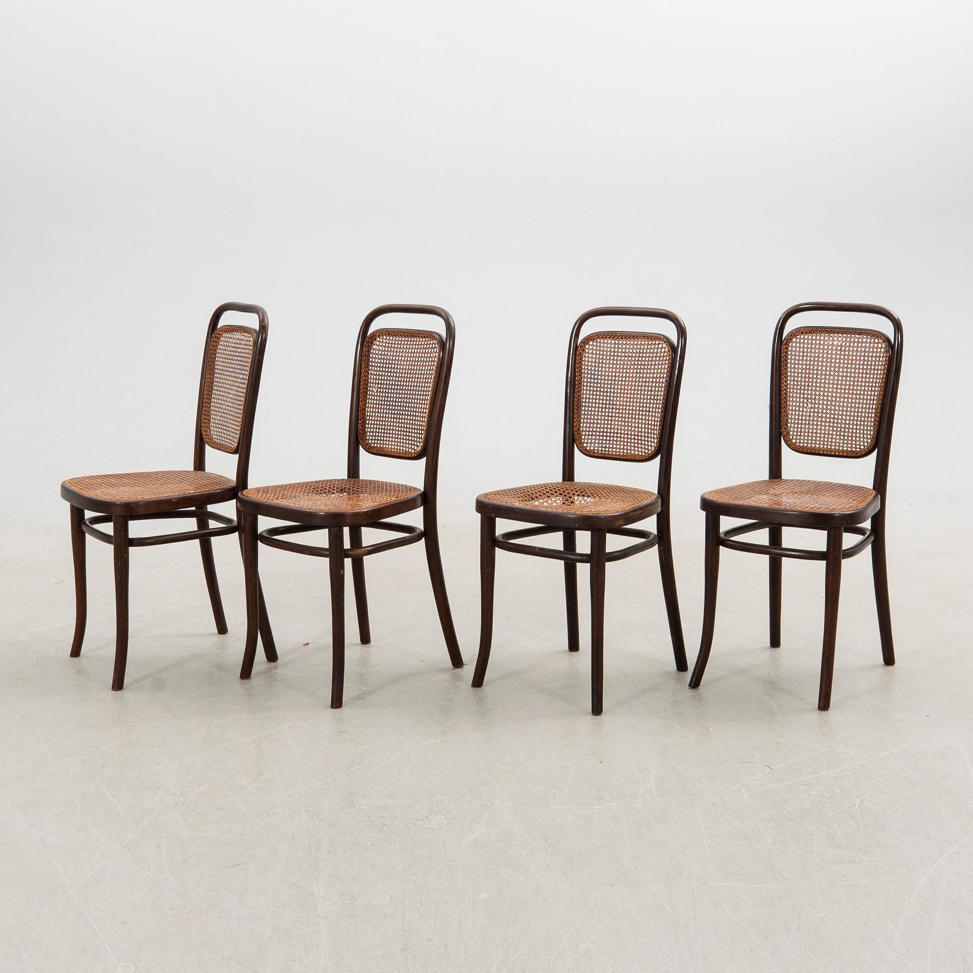 Chairs, 4 pcs, Thonet, early 20th century.