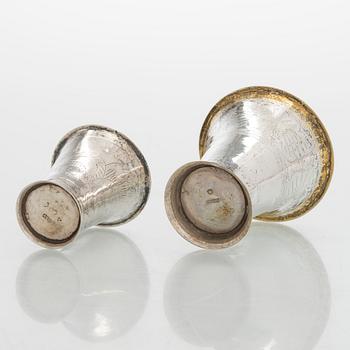 Anders Törnqvist vanhempi, pikari, hopea, Turku 1780 ja Anders Pihra, Turku, toiminut 1803-31.