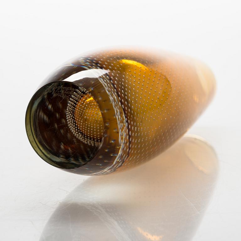 Gunnel Nyman, a glass vase, signed G. Nyman Nuutajärvi Notsjö -56.