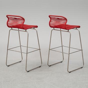 VERNER PANTON, seven 'Panton One'/'Tivoli' bar stools from Montana, Denmark.