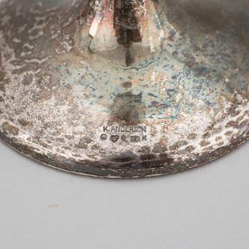 PARTI SILVER, 5 delar, silver, bland annat en vas av K Anderson, Stockholm, 1928. 1900-tal. Vikt ca 300 g.