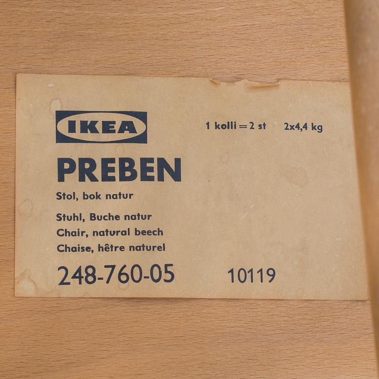 STOLAR, 4 st, "Preben", IKEA, 1900-talets andra hälft.
