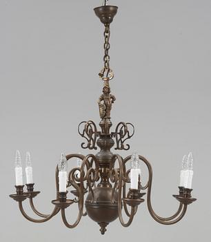 LJUSKRONA, barockstil, 1900-tal. Höjd ca 97 cm.