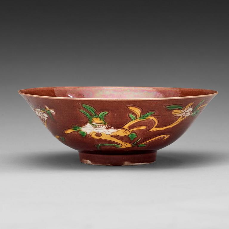 A brinial bowl, Qing dynasty, Kangxi (1662-1722).
