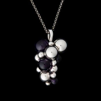 GEORG JENSEN, HÄNGE, "Moonlight grapes", silver, ametister.