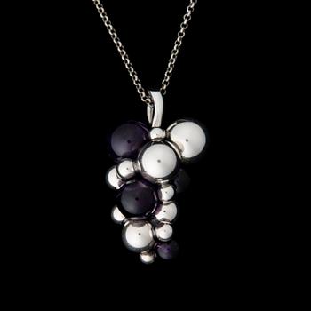 GEORG JENSEN, HÄNGE, "Moonlight grapes", silver, ametister.