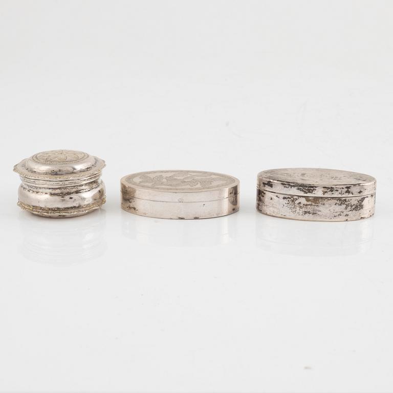 Dosor, 3 st, silver, Sverige, 1789-1848.