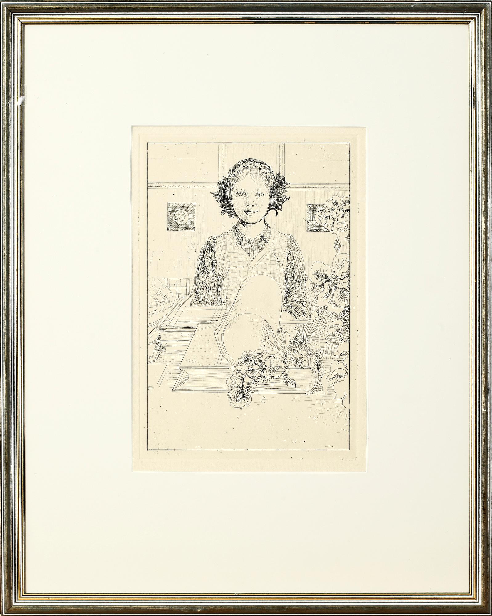 CARL LARSSON, efter, etsning, tryckt 1983, från originalplåt, ej sign.