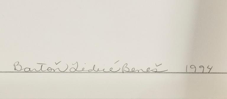 BARTON LIDICE BENES, Multiple, collage, signed AP/11. Dated 1994.