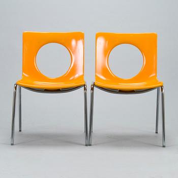 Carl Gustaf Hiort af Ornäs, a set of seven "Afo-Seat 2001" chairs, SOK Rauman Tehtaat. Designed 1971.