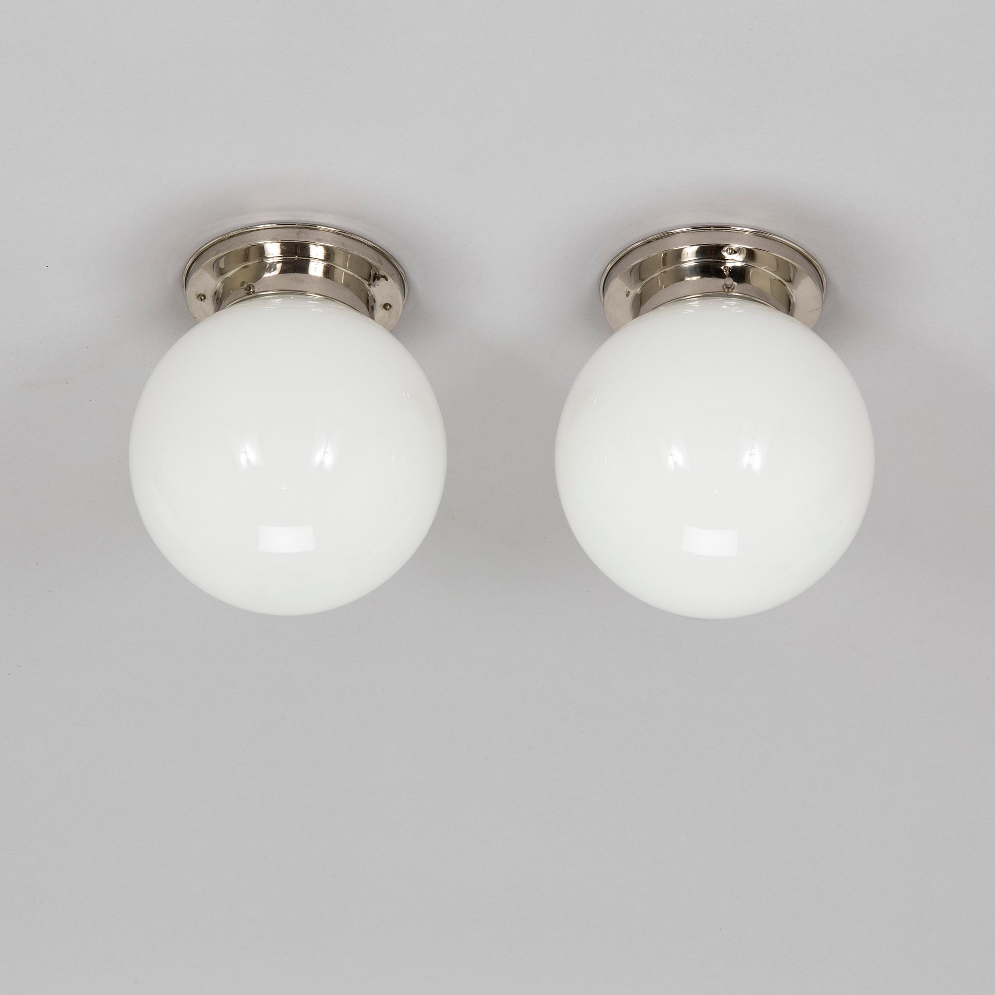 A pair of  1930s '80139' ceiling lights for Idman.
