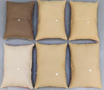 SIX KILIM CUSHIONS, AROUND 70 x 50 cm.