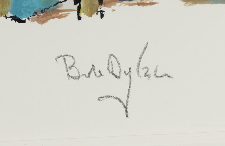 Bob Dylan, giclée, signerad och numrerad 49/295.