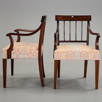 KARMSTOLAR, 4 st, England, 1900-talets första hälft.