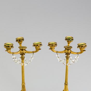 A pair of neorenaissance candelabras, about 1900.