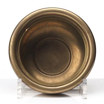 Josef Frank, a brass bowl with pewter cover, Svenskt Tenn, Stockholm 1949.