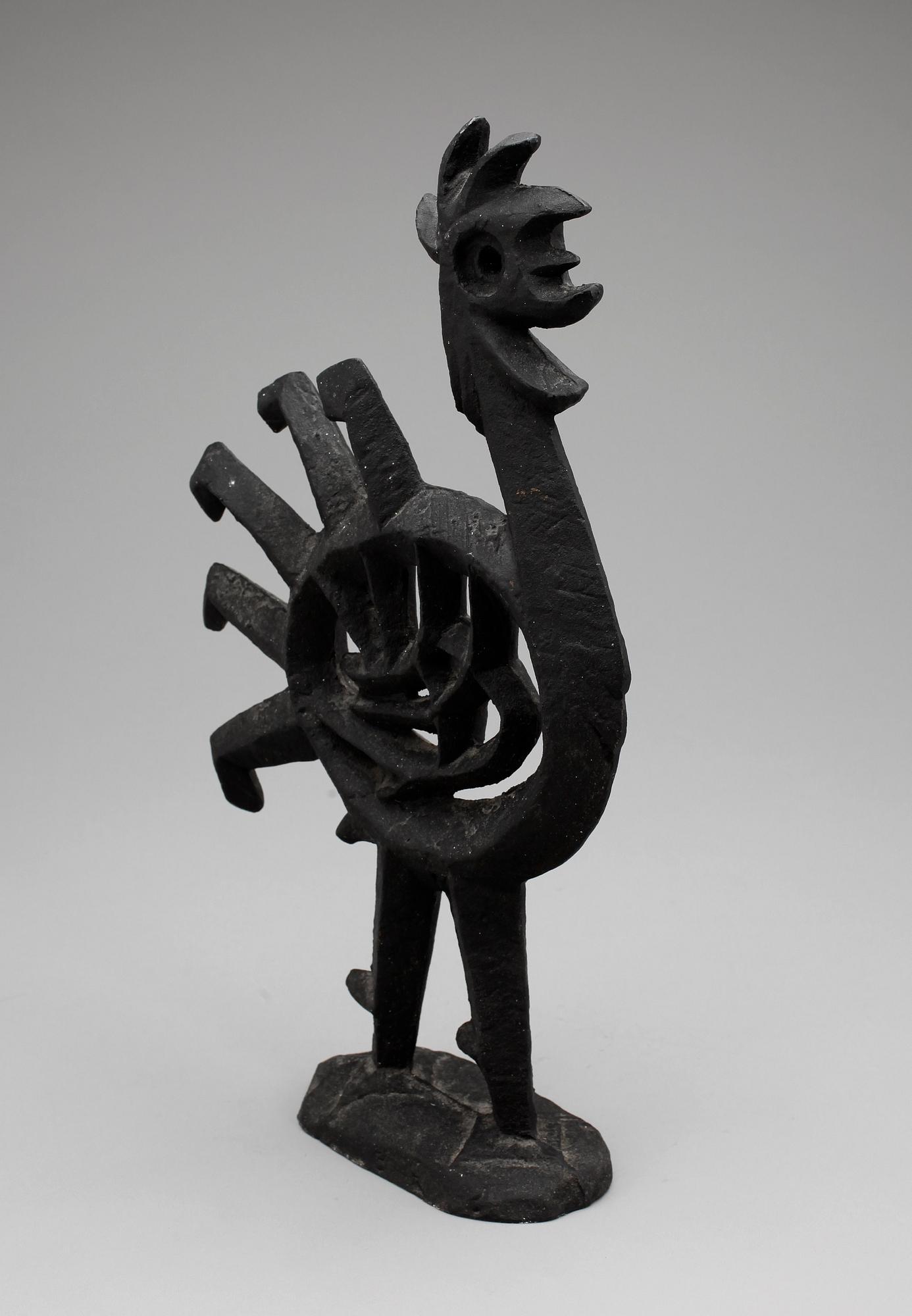 OLLE HERMANSSON, skulptur, gjutjärn, Husqvarna Vapenfabriksaktiebolag, 1960-tal.