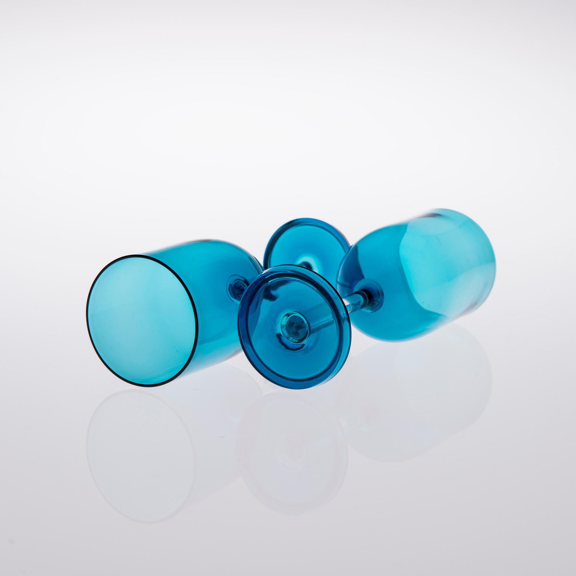 NANNY STILL, SAFTGLAS, 5 st, modell 1661, Riihimäen Lasi 1950-60-tal.