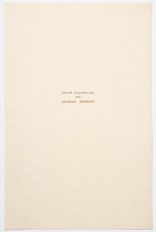 George Barbier, mapp med originalteckning och planscher, "Modes et Manières d'Aujourd'Hui (3e Année)", Frankrike, 1914.