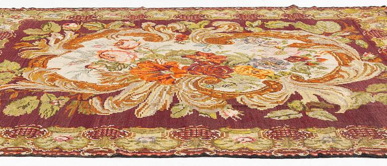 A Bessarabian Kelim carpet, c. 364 x 273 cm.