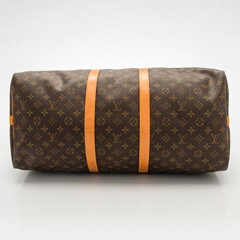 Louis Vuitton, a Monogram Canvas 'Keepall 55 Bandoulière' weekend bag.