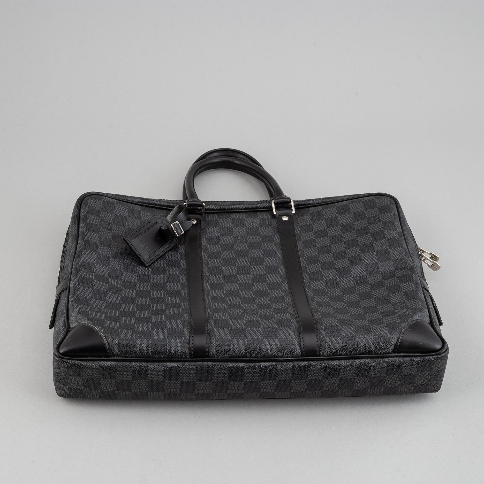 LOUIS VUITTON, 'Damier Graphite Porte Documents Voyage'.