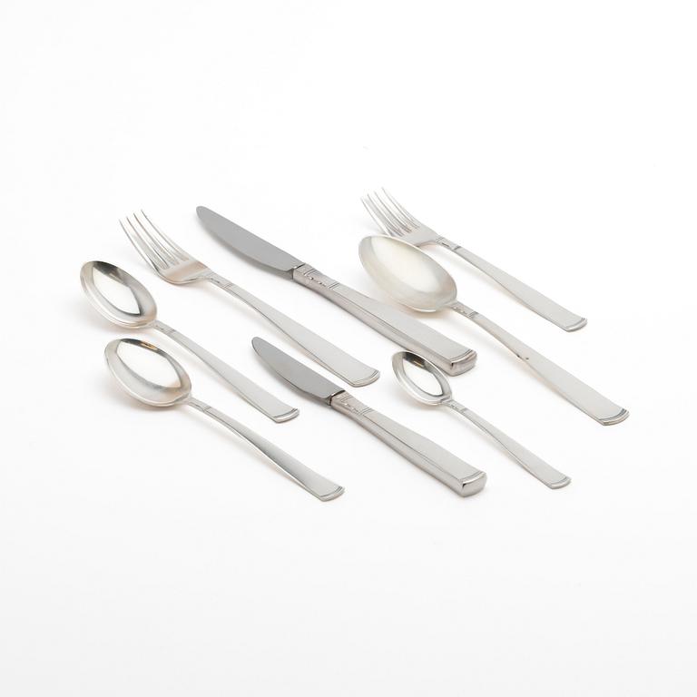 Jacob Ängman, besticksuppsättning, 103 delar, silver, "Rosenholm", GAB, Eskilstuna & Stockholm, 1960-70-tal.