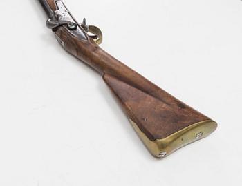 A 18th Century Swedish-British converted percussion gun.