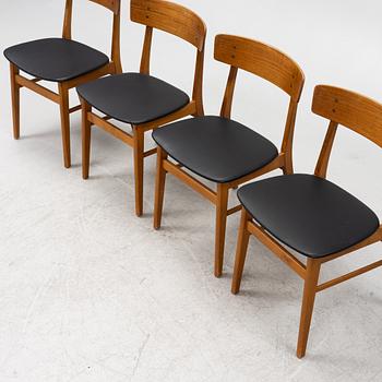 A set of four teak chairs from Farstrup, Denmark, 1950/60's.